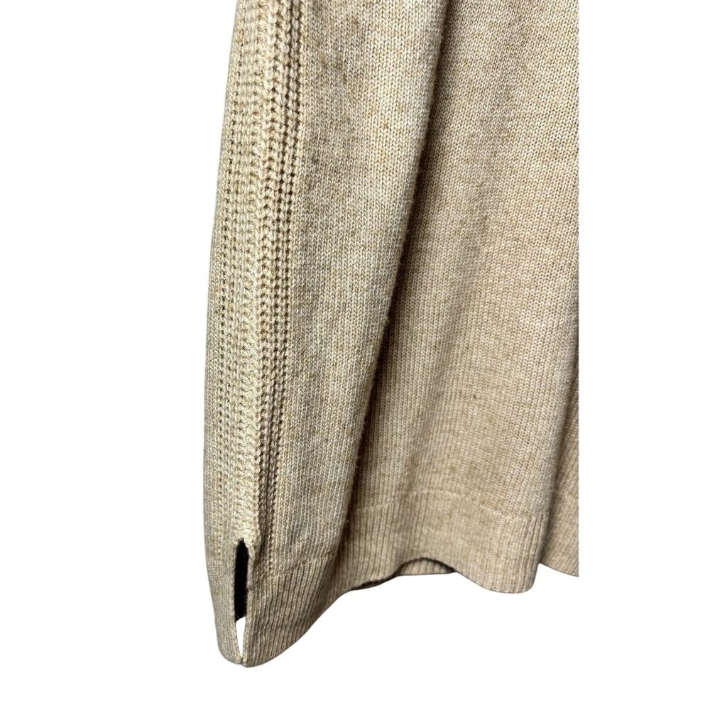 J. Crew casual Womens Small Cozy Beige Wool Blend Turtleneck Sweater classic - Picture 4 of 10